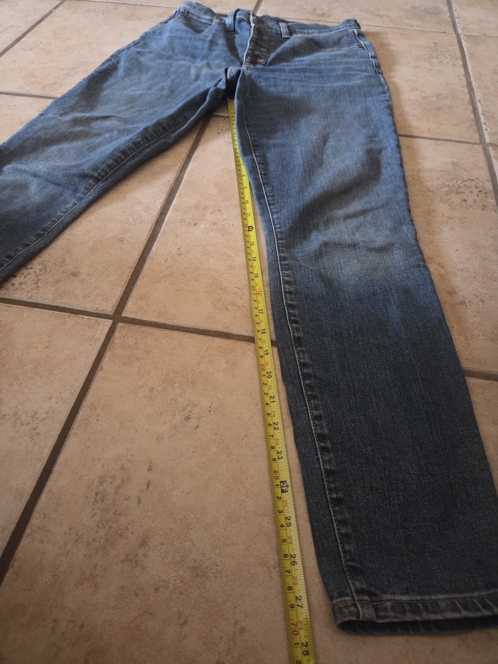 Lucky Brand High Waisted Skinny Button-Fly Jeans - Medium Blue Wash Size 8/29 - Picture 5 of 8
